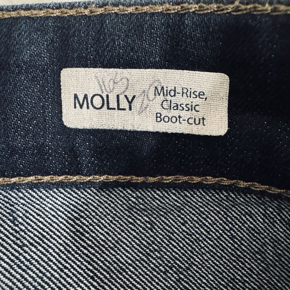 Mavi Molly Mid Rise Classic Bootcut Jeans 30 (29x30.5) Dark Blue Denim Womens - Picture 7 of 10
